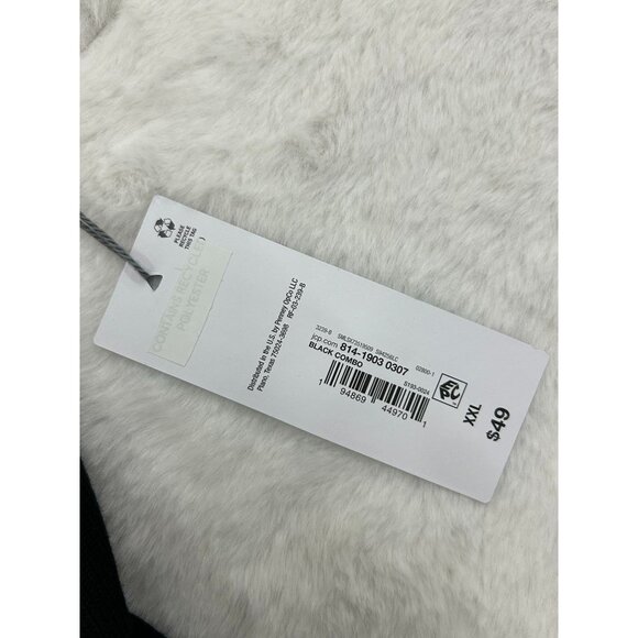 Liz Claiborne Womens Black Knit Sweater With Lace Sleeves & Tie Neck XXL-NWT - Picture 10 of 11